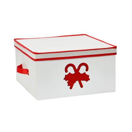 Household Essentials Red Candy Cane Storage Box
